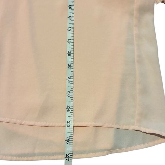 Chico's Top Size 2 (L) Soft Weave Tawny 3/4 Sleeve Pillowy Peach Button Up - Picture 6 of 6